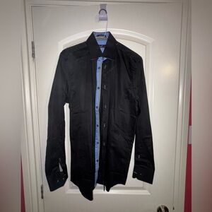 Black dress shirt button up